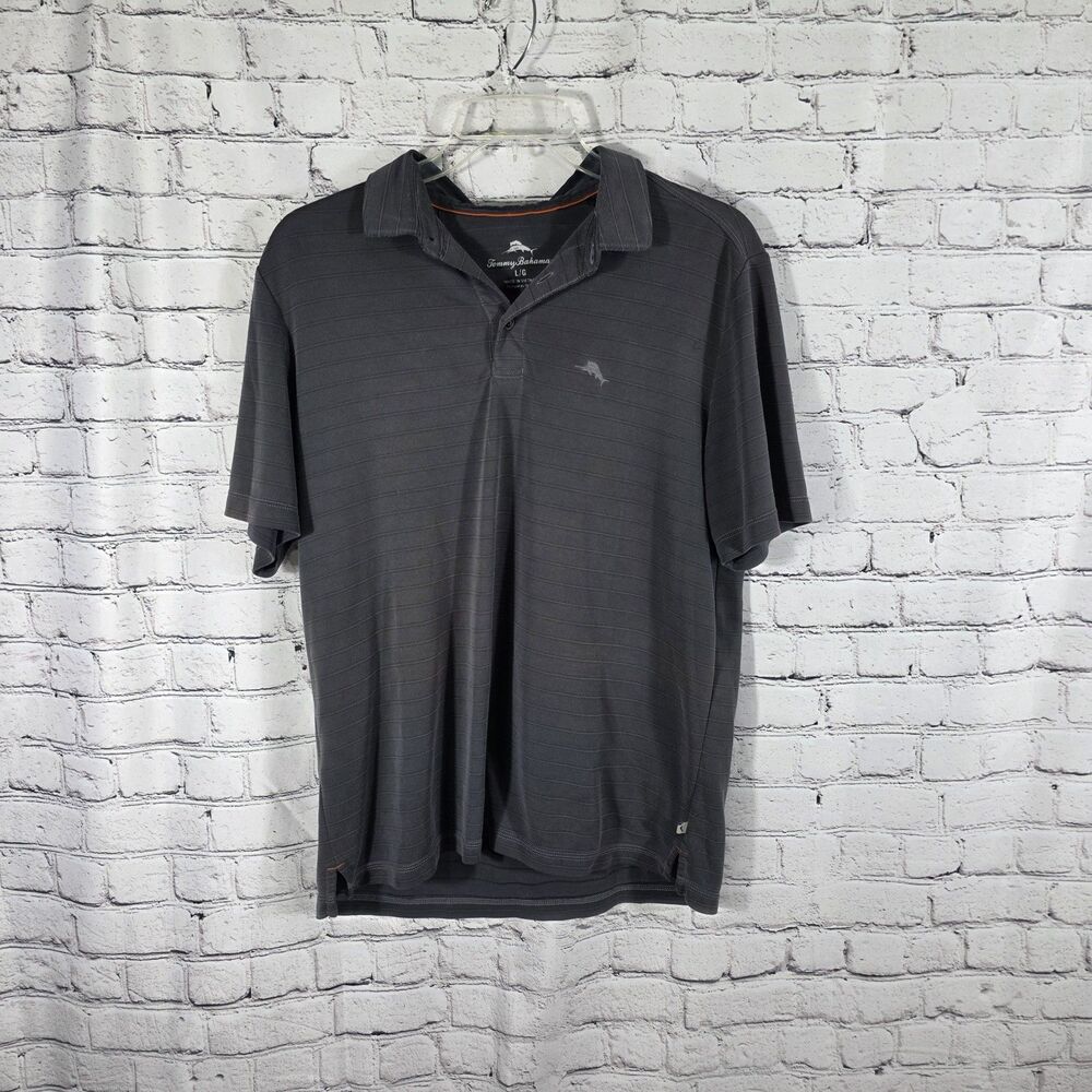 Tommy Bahama Men’s XL Gray Ss Polo Shirt